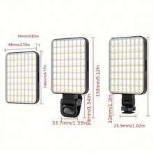 Luz LED magnética recargable para Selfie, luz regulable de 3 modos, 3000mAh, 120LED, Clip para teléfono/portátil/PC, maquillaje, vídeo, 1. - 120 LED - Ver 8