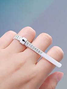 1pc White Ring Sizer Tool - Soft Adjustable Jewelry Measuring Tape For Accurate Ring Size Measurement At Home (Perfect For Engagement Rings & Wedding Bands) - Nhiều màu - Xem 8