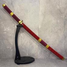 40inch 104cm Fake Katana Figurine Model  Unsharpened Sword Red Wood  Knife Sword Anime Cosplay Accessories Prop ABS Sabre Medieval Blade Original Samurai Sabre Real Full Size Japanese Katana Gift - Đen/Đỏ - Xem 2