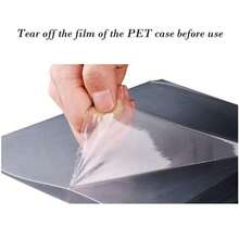 3个装高款透明蛋糕盒，带丝带 - PET材质透明方形蛋糕盒，翻盖式封口，一次性使用，可冷冻，适用于生日、婚礼、甜点展示 - 白色 - 查看 4