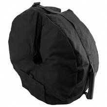 Sacos de arena redondos fijos para parasoles de patio - Negro - Ver 4