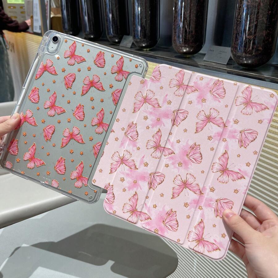 Suitable For Redmi Pad2 Protective Cover, With Pen Slot And High Transparency Acrylic Back Panel,Redmi Pad SE 11 Inch 2023 Tablet Protective Case,Three Fold Tablet Protective Cover, Intelligent Sleep Wake-Up,IPad Case,Suitable Compatible With Ipad 8th Generation 10.2-Inch/IPad 9th Generation 10.2-Inch/IPad 10th Generation Protective Case - Clear - View 1