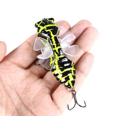 HENGJIA 1pc Bionic Cicada Hard Fish Lure Spinning Spinning Fishing Bait 7.5cm/15.5g Propeller Treble Hook For Freshwater Saltwater Lures