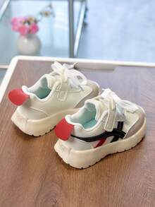 1 đôi giày thể thao trẻ em màu đen mới, giày casual thời trang cho bé trai có khóa dán, giày chạy bộ cho bé gái học sinh. - màu đen - Xem 5