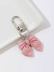 1PC Premium Metal Electroplated Pink Keychain, Sweet And Fresh 3D Bowknot Bag Charm – Stylish Lightweight Accessory (25g) Boasting Durable, Scratch-Resistant Quality – Ideal For Home Use, Daily Commute, Travel Journeys, Outdoor Adventures, Business Trips, Parties, Friendly Gatherings – Wonderful Gift Choice For Juniors, Couples, Spouses, Colleagues, Friends, Elders, Kids, Classmates, Teachers – Limited To 1PC Per Customer – Perfect For Decorating Bags And Keys To Add Feminine Charm And Upgrade Daily Style - 粉色 - 查看 8
