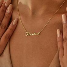 Exquisite Name Necklace, Customized Lowercase Name Necklace, Mini Signature Name Jewelry, Gold Name Jewelry, Bridesmaid Gift, Gift For Her, Mother's Day Gift - Multicolor 7 - View 4