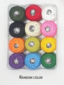 8# Lace Thread, 8pcs/12pcs/16pcs Optional, Random Color, Colorful Embroidery Thread, Crochet Hook Sewing Handcraft DIY Tools - Multicolored Lace Thread - View 8