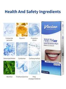3支/盒 Vaclav牙齿美白笔、牙齿美白凝胶、牙齿漂白凝胶、去除牙渍、口腔卫生 - 3支裝/盒 - 查看 6