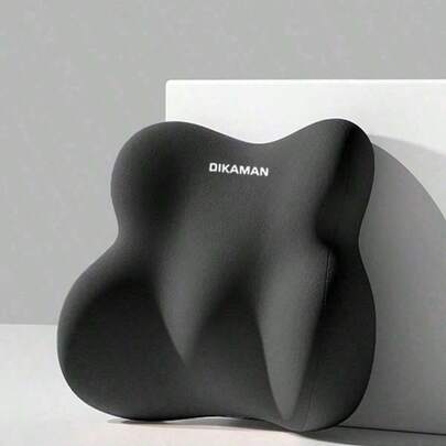 1个柔软腰部支撑垫，泡沫腰枕，适用于汽车座椅，提供下背部和腰部支撑