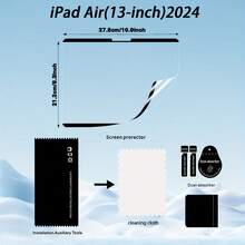 2pcs Magnetic Detachable Screen Protector Film Compatible With IPad Air 13-In.(M3)-2025/ Air 11-In.(M3)-2025/ Air 13-In.(M3)-2024/ Air 11-In.(M3)-2024 Tablet, Paper-Like Film, High Definition, Writable, Detachable, Reusable, Matte PET Anti-Glare Screen Protector, Matte Surface, Minimalist Design, Scratch-Resistant Film, Accessories - 2pcs - View 7