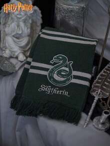 Harry Potter 哈利波特围巾，格兰芬多与斯莱特林官方授权联名羊毛混纺流苏围巾，男女通用 - 彩色 - 查看 9