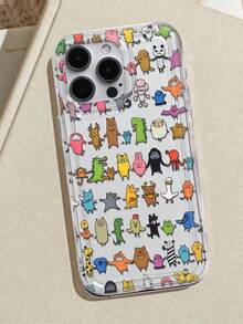 Hand In Hand Animal Print Clear Case Compatible With IPhone 13/11/17/17pro/16/14/15/15pro/15 Plus/15 Promax/7plus/8plus/X/Xs Max/Xr/11pro/12pro/13pro/14pro/12mini/13mini/11promax/12promax/13promax/14promax/14plus/17pro Max/17Air/6/6s Plus/7/8/16Pro/16plus/16promax/Se2/17promax&Compatible With Samsung Galaxy/A54/A14/A12/A13/A15/A32/A33/A24/A52S/S20/S21/S22/S23/S24/S23Plus/S24ultra/S25/A15/A33/A23 - Multicolor - View 3