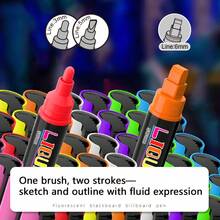 8 Cores Marcadores de Giz Líquido - Marcadores Apagáveis de Cores Vibrantes, Vívidos, Apagáveis, Adequados para Quadros Brancos, Quadros-Negros, Vidro, Janelas de Carro e Outras Superfícies Escrevíveis - A - Visão 3