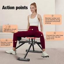 GCCSJ Legs And Glute Trainer,Hip Abductor Machine For Home Gym | Glute & Thigh Exercise Equipment, Outer Thigh Sculpting, Glute Machine For Women, Leg Abductor Machine, Booty Builder For Butt Workout The Perfect Gift For Your Girlfriend Or Mother - 黑紅 - 查看 7