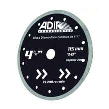 Disco Diamantado Continuo 4-1/2" 1434 Adir | Accesorio para Corte de Cerámica y Azulejo - Negro - Ver 2