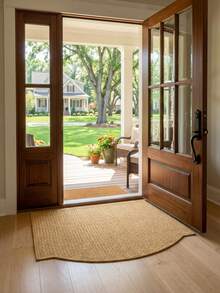 1pc Washable Asymmetrical Pineapple Rug (Faux Jute), Decorative Carpet, Bedroom Decor, Small Rug, Carpet, Home Decor, Living Room Carpet, Living Room Small Rug, Bedroom Rug, Living Room Home Decor, Outdoor Rug, Washable Rug, Very Cute, Machine Washable, Foldable, Easy To Clean Durable, Personalized Home, Fashionable Home Decor, Holiday Decor, New Platform Item, Holiday, Personalized Home, Fashionable Home Decor, Small Rug - Camel - View 4