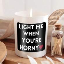 5pcs 'Light Me Up When You're ' Fun Candle Stickers - Waterproof & Sun-Resistant, Perfect Romantic Gift For Boyfriend Or Husband (Candles & Bottles Not Included), Lustful, Fun Wax Stickers - TypeA - View 2