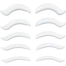 Lomansa 5pcs Self-Adhesive Eyelash Curler Pads, Eyelash Perming Pads, Suitable For Medium-Short Lashes, Reusable After Washing, Suitable For Salon And DIY - Multicolor - View 7