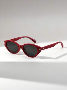 1副女士猫眼PC铆钉复古休闲街头风时尚眼镜 - 彩色 - 查看 13