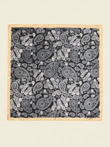 1pc Women's Bandana Scarf With All-Over Cashew Flower Print, High-Quality - Multicolor - View 3