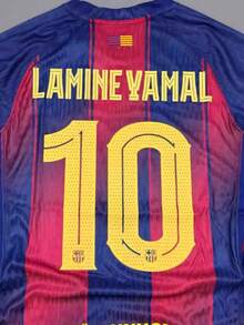 2526 Barcelona Home Game. Yamal. Short-Sleeved 10.Short-Sleeved T-Shirt - 紅色 - 查看 4