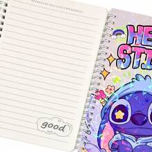 1本卡通史迪奇A5笔记本，高品质学生螺旋笔记本，可爱卡通便签本，日记本 - A5 - 查看 6