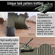 Men's Mesh Belt - Men's Fashion Plastic Buckle Breathable Casual Work Belt - Adjustable Side Opening - Multicolor - View 5