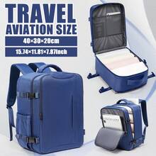 男士轻便旅行背包，180° 开合，符合随身行李登机标准，尺寸 40*30*20cm，防水周末旅行包，带行李套，可装 2-3 天的行李，适合商务旅行、度假和日常通勤。 - 彩色 - 查看 7