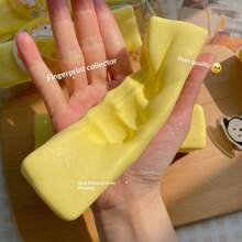 1PC Kawaii Cheese Butter Squishy Toy, Super Soft Slow Rising Squeeze Fidget Toy, Cute Realistic Food Shape Stress Relief Anti-Anxiety Decompression Toy For Teens Girls, Perfect Birthday Gift & Party Favor - Multicolor - View 2