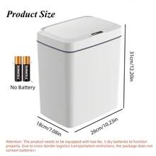 15L/3.96 Gallon Smart Bathroom Trash Can,White Intelligent Sensing Garbage Bin,Non-Contact Narrow Smart Sensor Trash Can,Smart Home Automatic Bagging Electronic Trash Can(No Battery) - 白色 - 查看 12