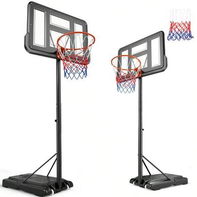 Portable Basketball Backboard Hoop Net Set Professional Outdoor Basketball Stand With Wheels For Adults ,Adjustable High