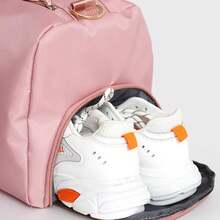 1 pieza Bolso de fitness unisex - Alta calidad, con compartimento para zapatos y bolsillo húmedo (Adecuado para gimnasio/viaje) - Rosa - Ver 3