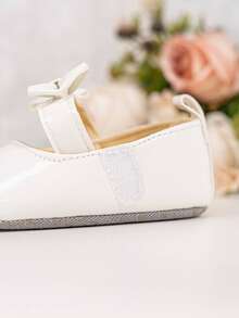 Infant Girls' Cute Bow Soft Lining Princess Shoes, Classic Basic Style - White - View 6