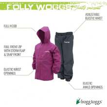 Polly Woggs - Traje de Lluvia Impermeable y Transpirable para jóvenes,40982939 - Azul 50 piezas - Ver 2