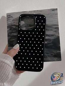 [3-Day Delivery]1pc Retro Aesthetic Classic French Style Black Vintage White Polka Dot Soft Shockproof Phone Case Compatible With IPhone 17/16/15/14/13/12/11 Series, Full Coverage Camera Protection - 款式11(1pc) - 查看 1