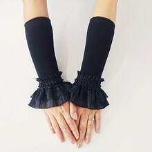 1 Pair, New Long Arm Cover, Bridal Thin Wrist Guard, Women's Driving Scar Cover, Fake Sleeves. - Black 1 - View 5