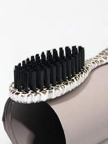 Leopard-Print Men's Pompadour Style Comb Hair Brush; Split Hair Cleaning Brush; Beard Care Comb; Barber Shop Beard Brush For Shaving - Beard Brush - View 2
