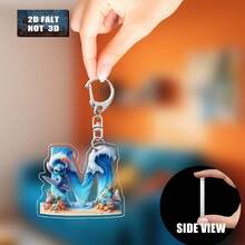 这款2D立体史迪奇冲浪亚克力钥匙扣，包含26个字母和一个史迪奇冲浪图案。男女皆宜，可爱小巧，可用作包包挂饰、车钥匙链或家居装饰。是生日、圣诞节、新年（情人节礼物、包包配件、车钥匙链）、斋月礼物的理想之选。2D平面设计。 - 彩色 - 查看 24