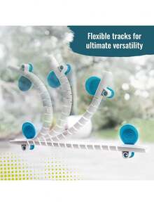 Thames & Kosmos Gecko Run - Juego de iniciación de mármol, Ganador del Juguete del año, 63 Piezas, Pistas Flexibles, configuración rápida, sin ensuciar, Almohadillas para Orejas Nano-Adhesivas sin,40994852 - Multicolor - Ver 6