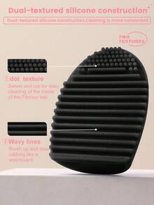 36PCS Makeup Tools Set Including:20PCS Makeup Brush Set+1pc Multi-Functional Zipper Toiletry And Cosmetic Bag Waterproof+3PCS Makeup Sponges+3PCS Mini Makeup Sponges+3PCS Triangle Powder Puffs+3PCS Mini Air Cushion Powder Puffs+1pc Hairband+2PCS Makeup Brush Cleaning Tools - Black - View 7