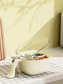 1pc 4-Grid Kitchen Seasoning Box, Household Condiment Jar Set, Integrated Spice, Salt, Sugar Storage Containers - Multicolor - View 4