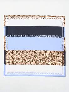 1pc Women's Bandana Patchwork Pattern Printed Headscarf/Neckerchief - Multicolor - View 8