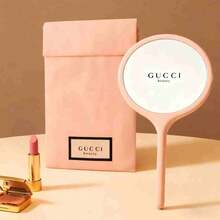 Gucci 粉色系列化妆包，化妆袋，化妆刷三件套，便携式手持化妆包，适合作为节日礼物、情侣约会礼物、精致可爱的生日礼物 - 粉色 - 查看 1