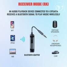Upgraded Bluetooth 5.4 AUX Receiver Transmitter 3.5mm With Microphone HiFi Stereo Wireless Audio Adapter For TV, Computer, Airplane, Car - Bluetooth 5.4 - View 4
