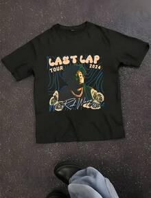 Camiseta de la gira "Last Lap Tour 2024" de Rod Waves, rapero vintage, talla S - Negro - Ver 1