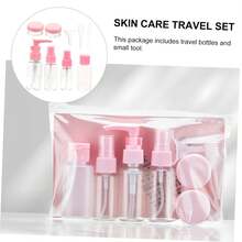 可重复灌装的旅行装洗发水、爽肤水、沐浴露、裸色旅行化妆品瓶 - 套裝 - 查看 3