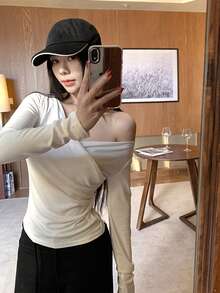 New Design Criss-Cross Long Sleeve Casual Pullover Top For Women Spring White - White - View 2
