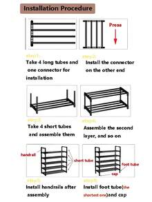 8-Layer Simple Shoe Rack Household Shoe Cabinet Multi-Functional Storage Rack[US-Based Shipping],1 Piece Simple Black Metal Shoe Rack,  Improves Space, Simple And Dust-Proof, Multi-Layer Shoe Rack, Easy-To-Assemble Shoe Rack,Multi-Functional Large-Capacity Storage Rack, Stable, Fashionable, Easy To Disassemble And Assemble, Portable, Suitable For Living Room, Bedroom, Entrance, Office, Home, Multi-Layer Storage, Festival Gift, Children's Gift,8-Tier Multifunctional Shoe Rack With Doors | Dustproof & Space-Saving Storage Cabinet | Freestanding Organizer For Shoes, Books,Snacks, Home Essentials (White/Black, Modern Design).Thickened And Widened For Greater Sturdiness, Suitable For Storage Items At Home And In Dormitories,Tiers Shoe Rack For Closet, Tall Shoe Organizer For Entryway Bedroom Hallway,Narrow Metal Shoe Shelf With Hooks,Kitchen Essentials,Kitchen,Home Appliances,Valentine's Day,Valentines Gifts,Shoes,Travel Essential,Room Deocr,Storage,Bride Stuff,Travel Essential - 彩色 - 查看 7