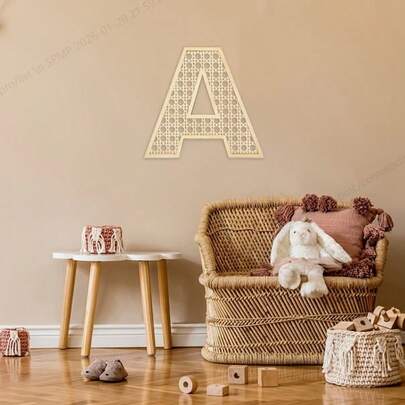 1 Stück Holzbuchstabe Wanddekoration im Landhausstil, Holzbuchstabe Wanddekoration, Raumdekoration, Heimdekoration, Feiertags-Dekoration, Eingangstür-Dekoration, Sinnesdekoration, Türdekoration, Wanddekoration, Hintergrundsdekoration, Innenraumdekoration, Außenraumdekoration