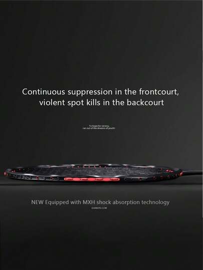 Raqueta de bádminton ALPSPORT V5 PRO de carbono completo - Ultraligera 5U con marco aerodinámico en forma de onda, equilibrada entre ofensiva y defensiva, pre-encordada con cinta de agarre, tensión de 22-30 lb (predeterminada 24 lb) - Raqueta profesional para competición y entrenamiento